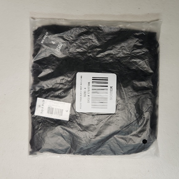 ❤️NWT VINTAGE TORRID PANTY - BLACK LACE TANGA HIGH CUT LEG - HIGH RISE PANTIES - Picture 5 of 10